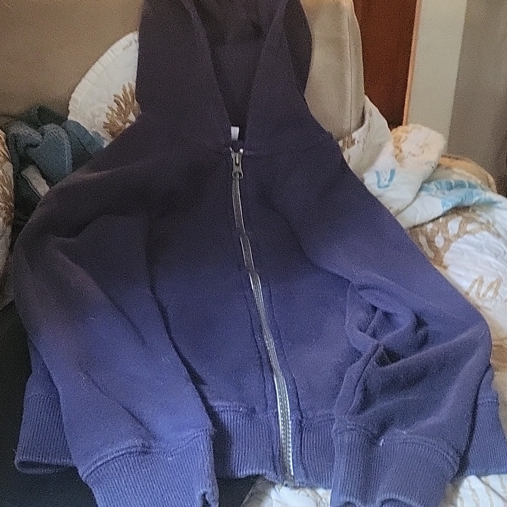 Navy blue zip up sweatshirt